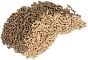 pellet bianco e scuro